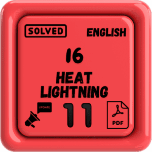 Class 11 English Notes Chapter 16 (Heat Lightning) Punjab Board